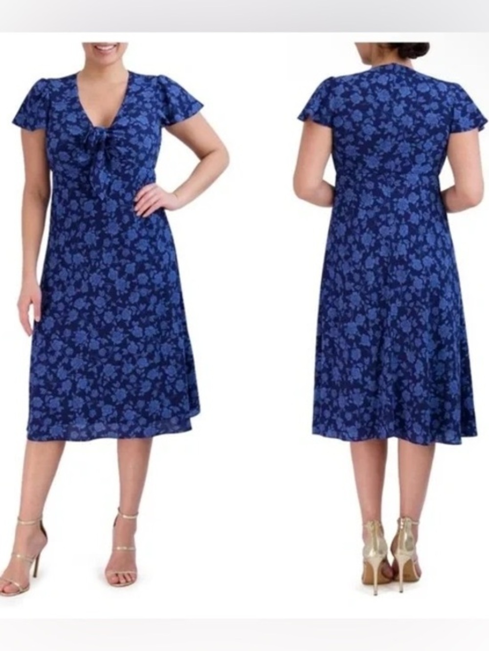 NWT BCBG Paris Women's Tie Front Dress Size L
